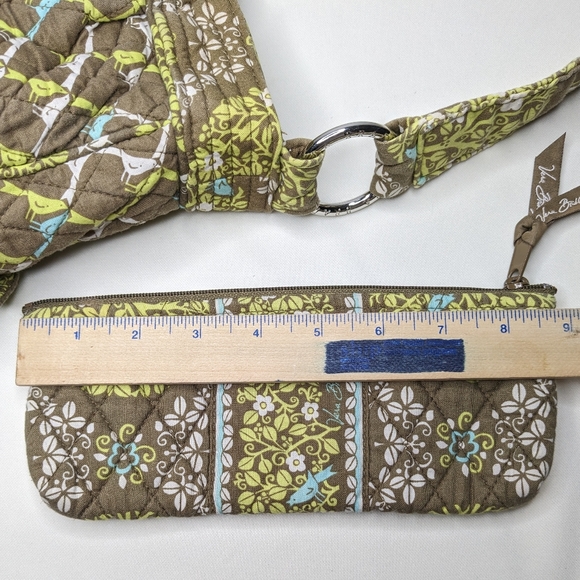 Vera Bradley shoulder bag & matching wallet blue birds green aqua U-1 - Picture 2 of 13